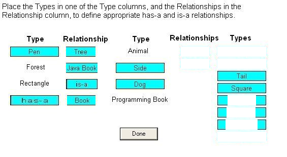Correct answer diagram