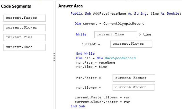 Correct answer diagram