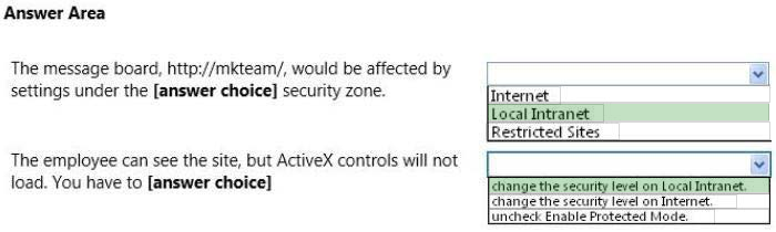 Correct answer diagram