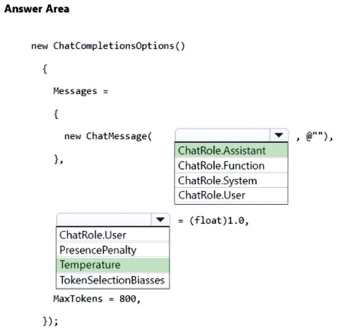 Correct answer diagram