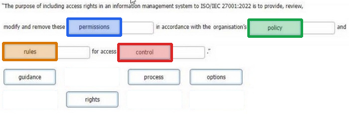 Correct answer diagram
