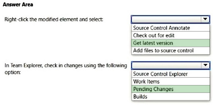 Correct answer diagram