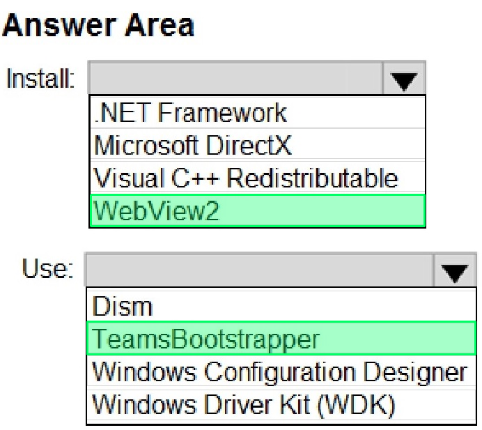 Correct answer diagram