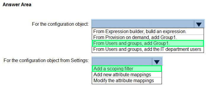 Correct answer diagram